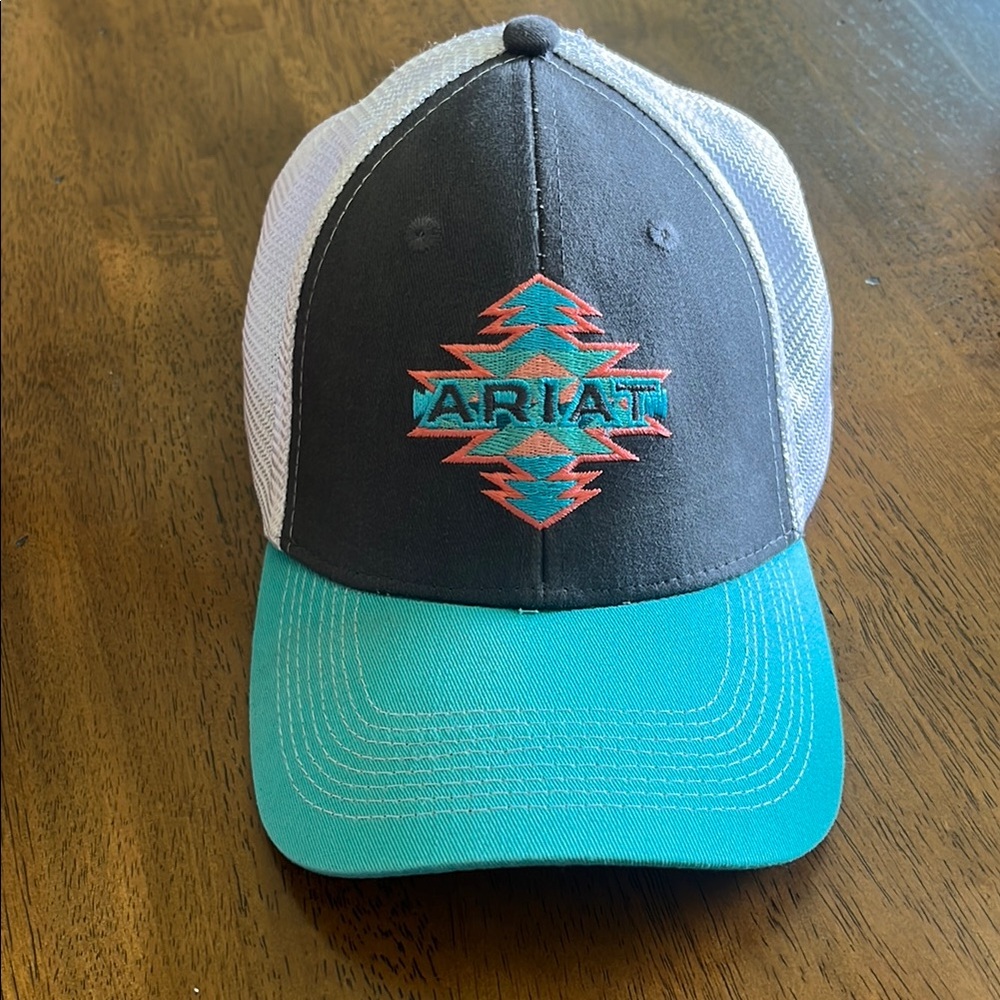 Women’s Ariat Grey/Teal Aztec Snap Back Ball Cap